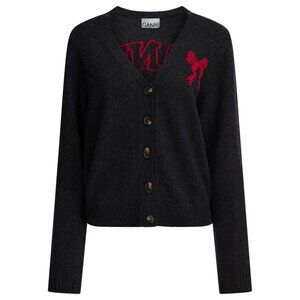 Ganni Wool Blend Cardigan Tag Size L Women